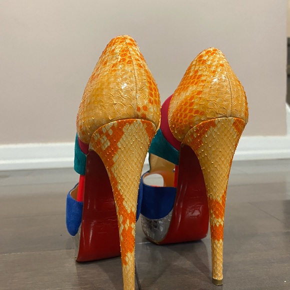 Christian Louboutin Python Platform Heels - Picture 6 of 8